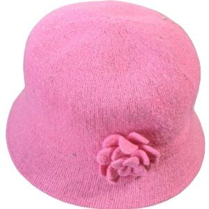 Pink Bucket Hat with Flower